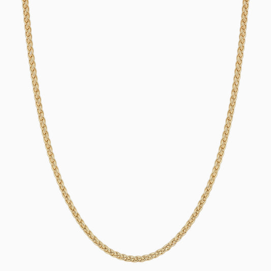 Men's minimalist gold helix chain necklace - Hatton by Forge & Foundry