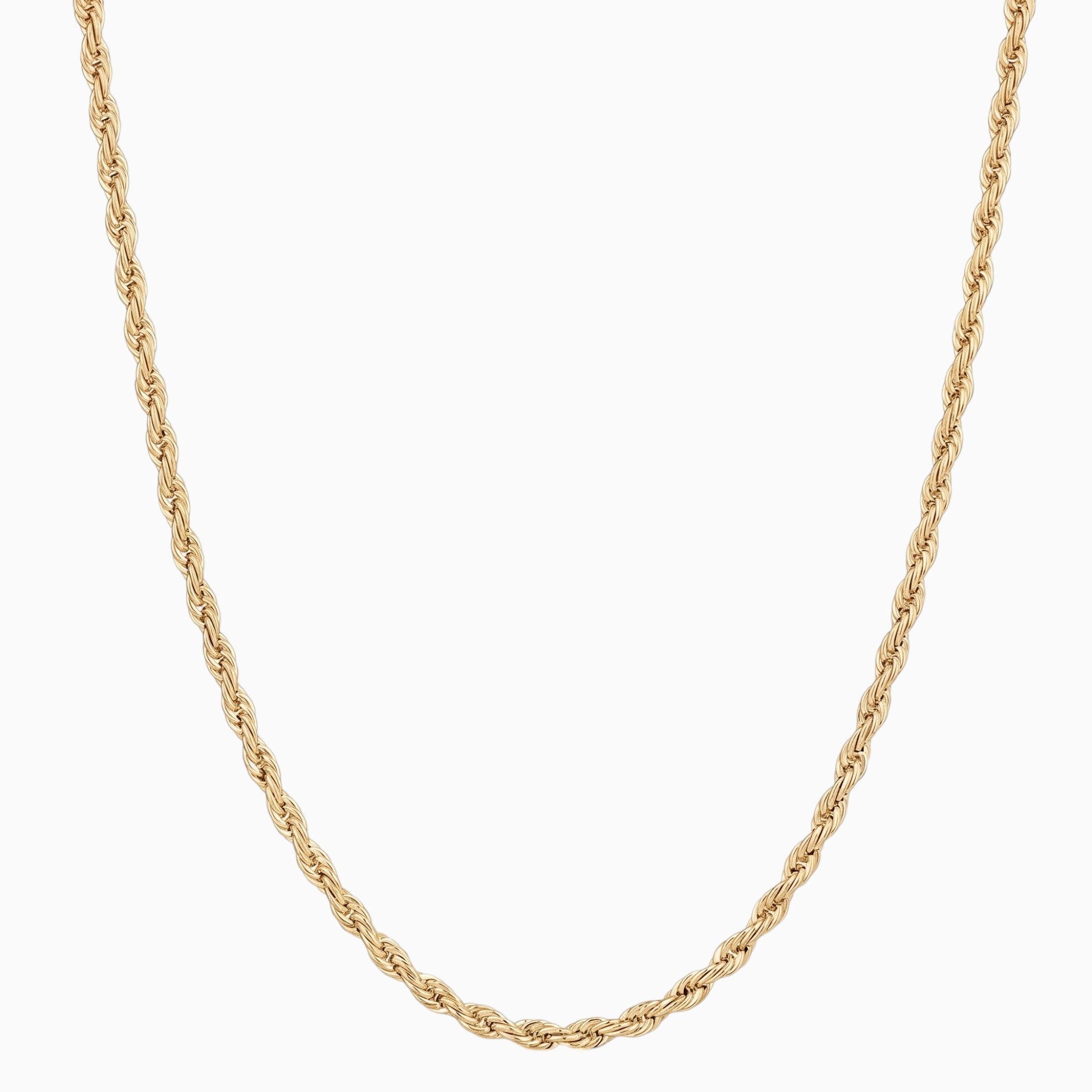 Men's minimalist gold rope chain necklace - Hatton by Forge & Foundry