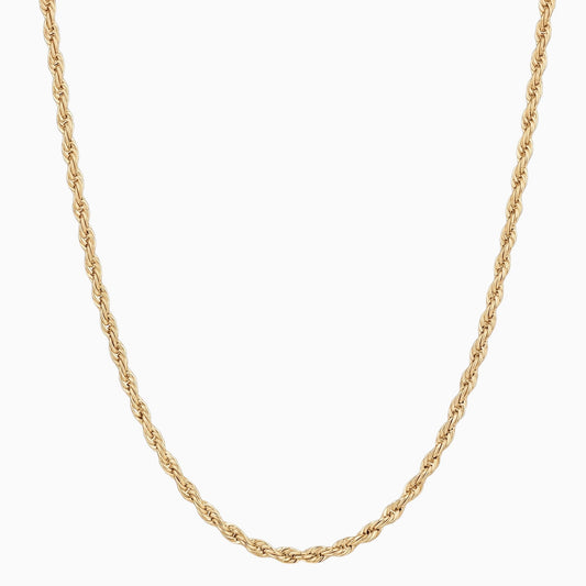 Men's minimalist gold rope chain necklace - Hatton by Forge & Foundry