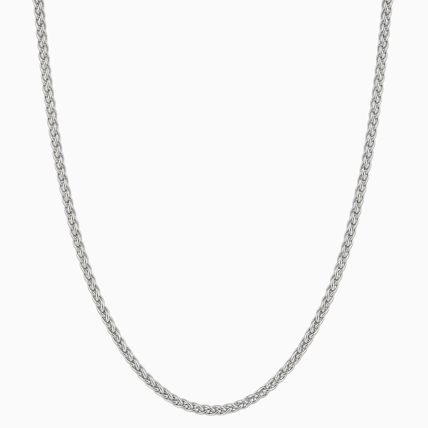 Men's minimalist silver helix chain necklace - Hatton by Forge & Foundry