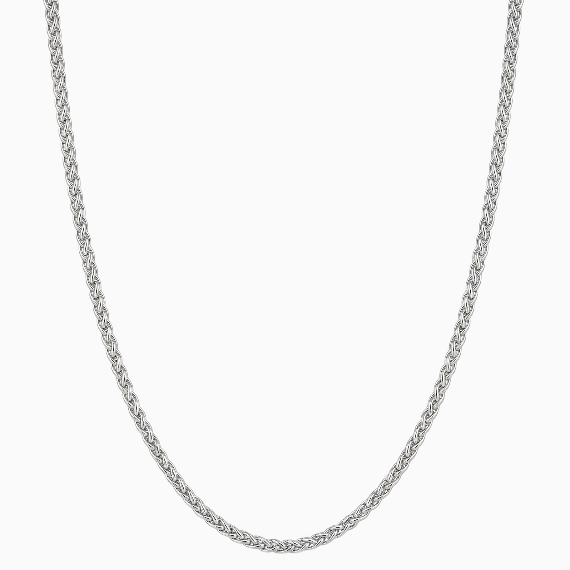 Men's minimalist silver helix chain necklace - Hatton by Forge & Foundry