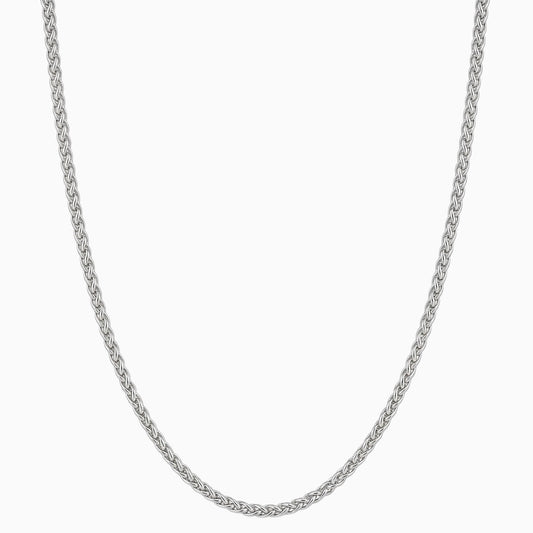 Men's minimalist silver helix chain necklace - Hatton by Forge & Foundry