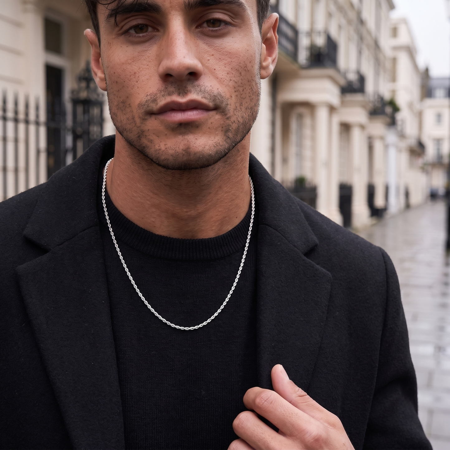 HATTON [MINIMALIST SILVER ROPE CHAIN]