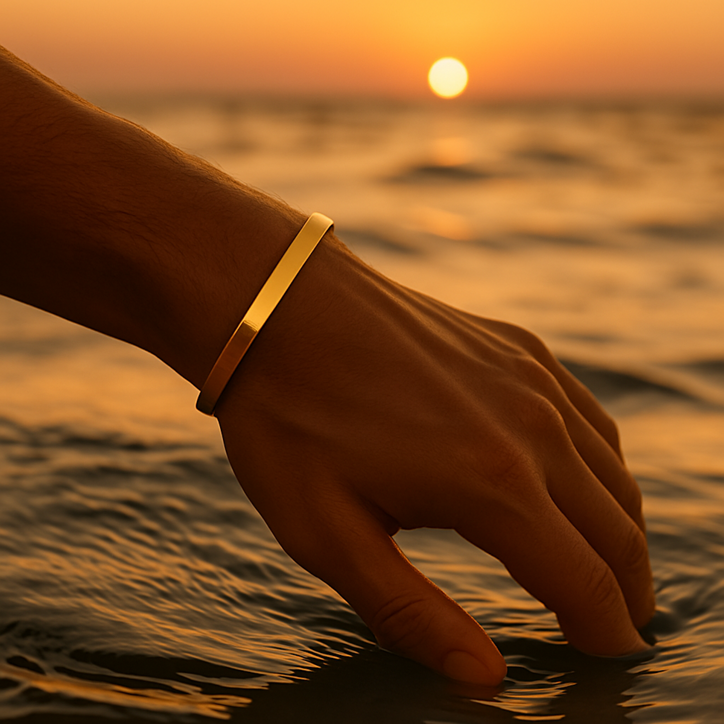 RAVICK [6MM ADJUSTABLE 18K GOLD-PLATED TITANIUM CUFF - PERSONALIZED]