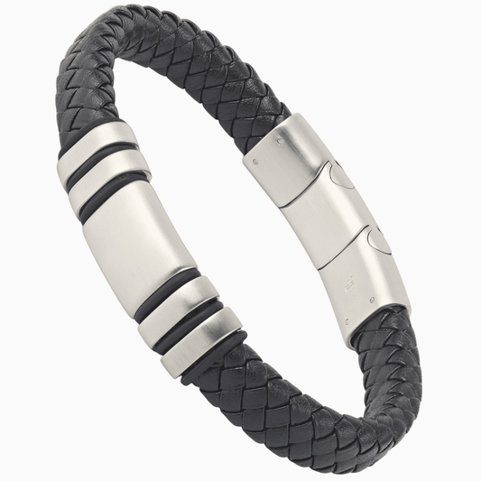NAVARRO [SINGLE LEATHER - SILVER] - Forge & FoundrybraceletForge & Foundry