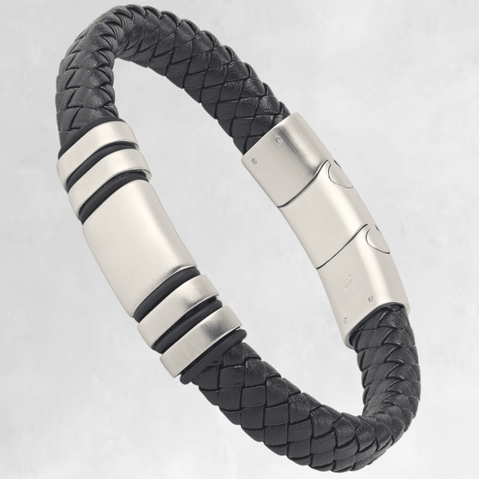 NAVARRO [SINGLE LEATHER - SILVER] - Forge & FoundrybraceletForge & Foundry