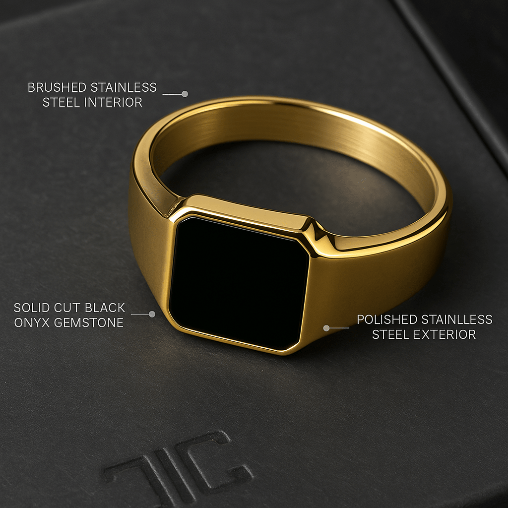 PERSONALISED GOLD SIGNET RING - Forge & FoundryringForge & Foundry