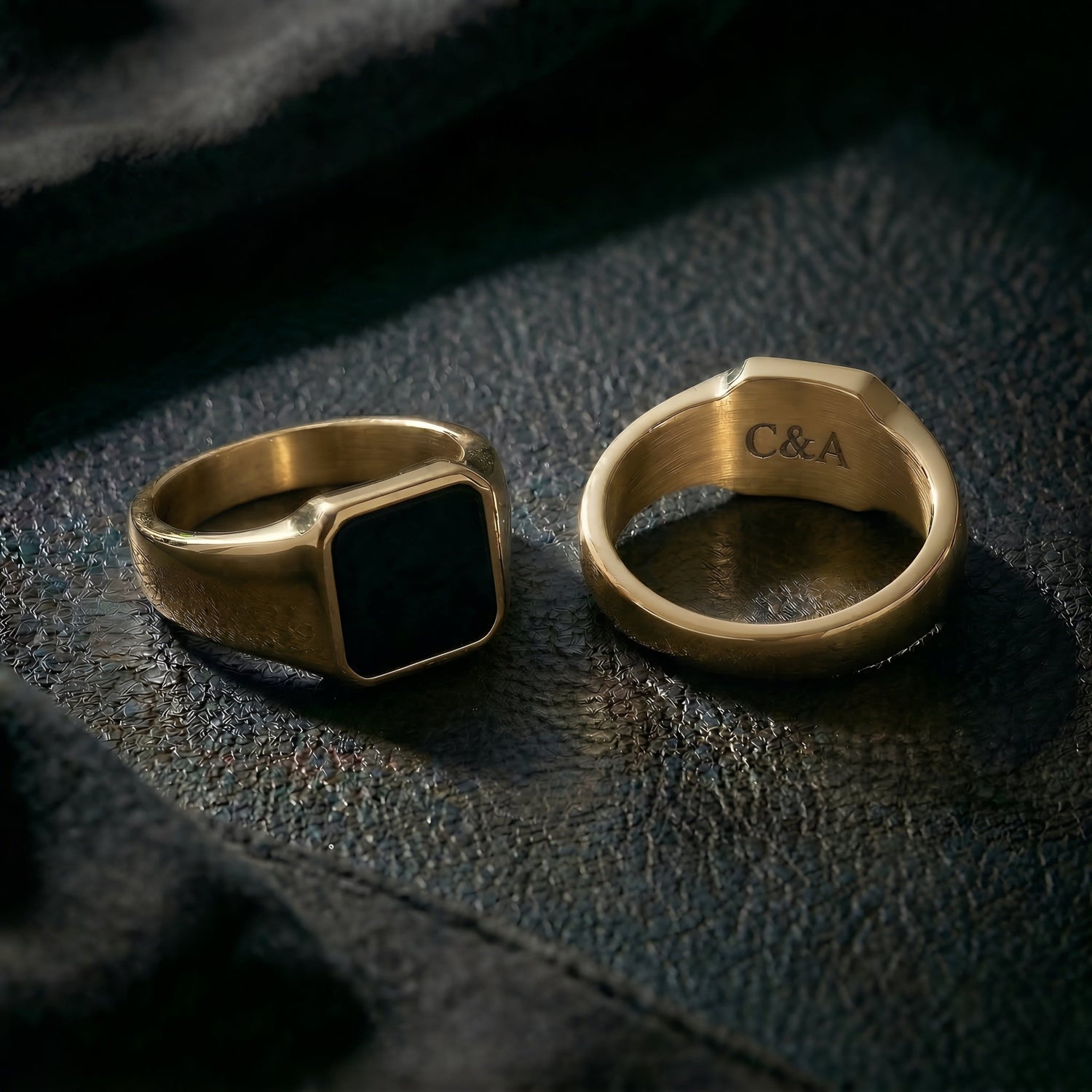 PERSONALISED GOLD SIGNET RING - Forge & FoundryringForge & Foundry