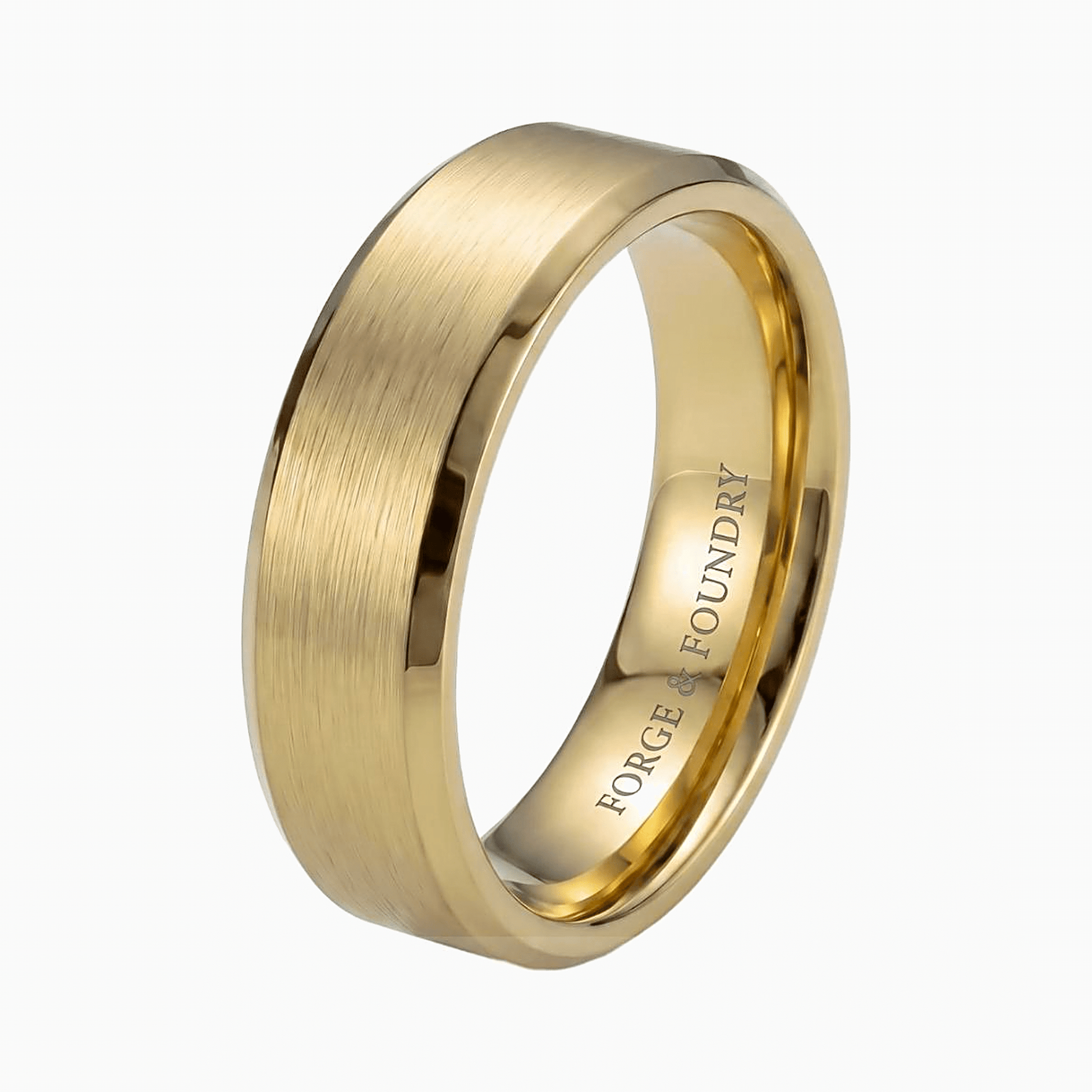 Personalised Men's 5mm Bevelled Titanium Wedding Ring - Forge & FoundryringForge & Foundry