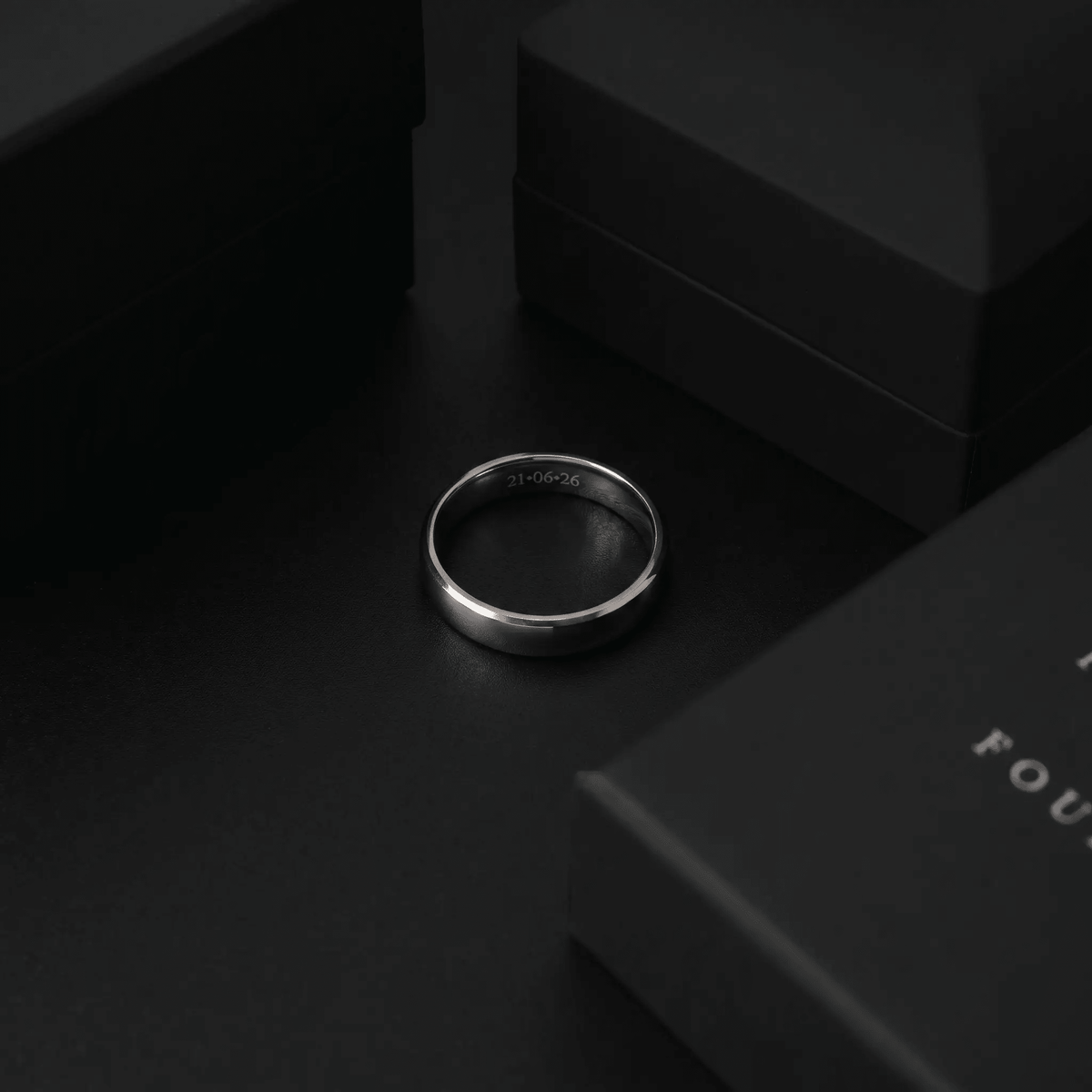 Personalised Men's 5mm Court Titanium Wedding Ring - Forge & FoundryringForge & Foundry