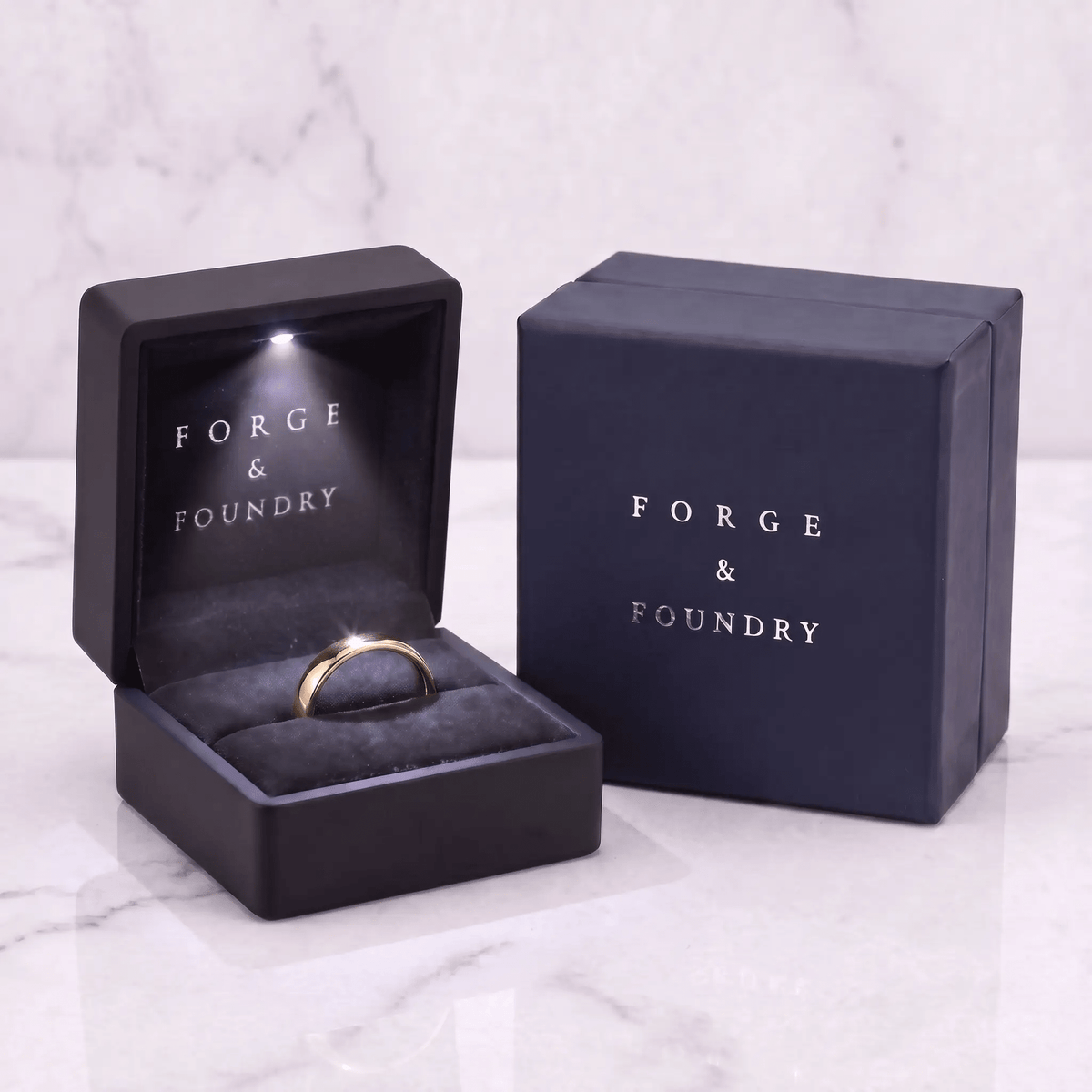 Personalised Men's 5mm Court Titanium Wedding Ring - Forge & FoundryringForge & Foundry