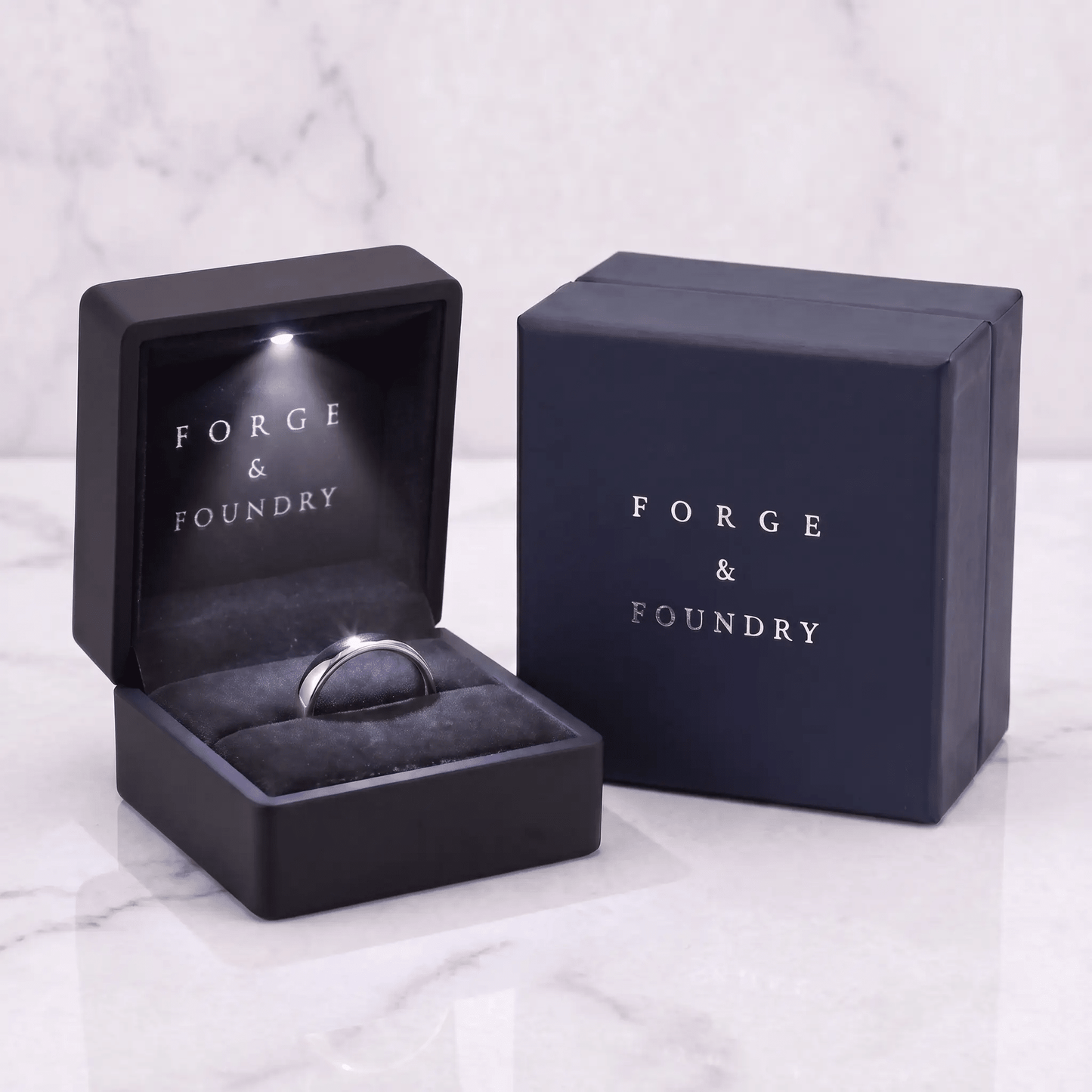 Personalised Men's 5mm Court Titanium Wedding Ring - Forge & FoundryringForge & Foundry