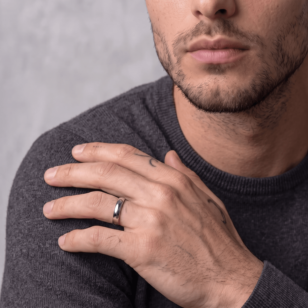 Personalised Men's 5mm Court Titanium Wedding Ring - Forge & FoundryringForge & Foundry