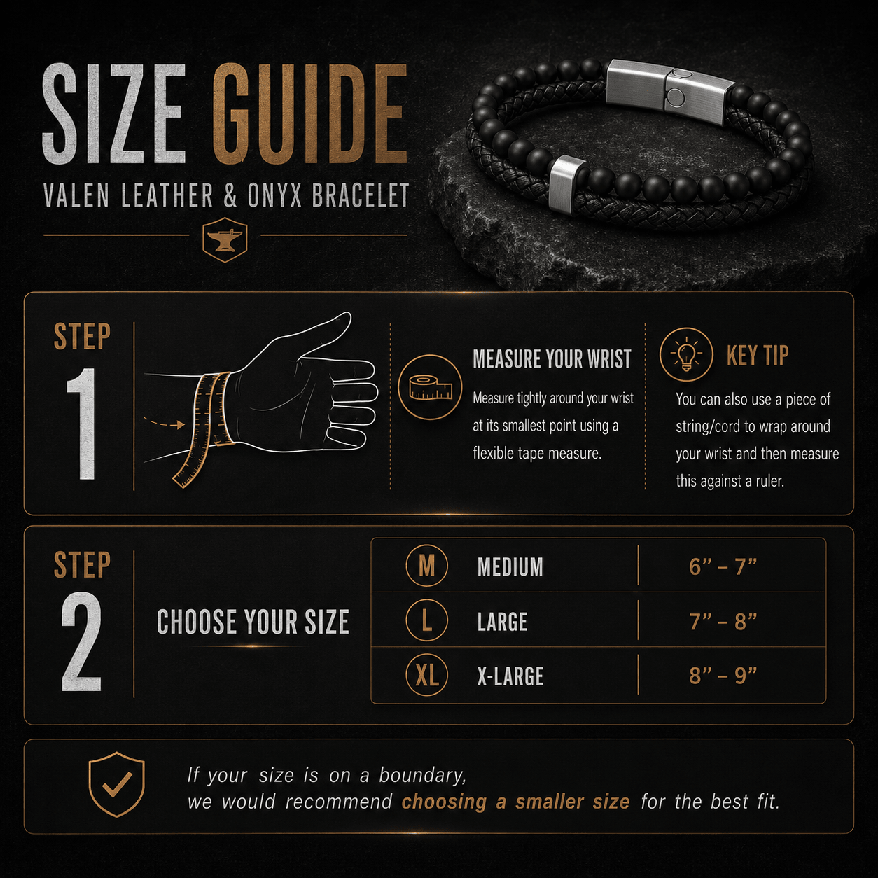 PERSONALISED VALEN [LEATHER & BEAD] - Forge & FoundrybraceletForge & Foundry