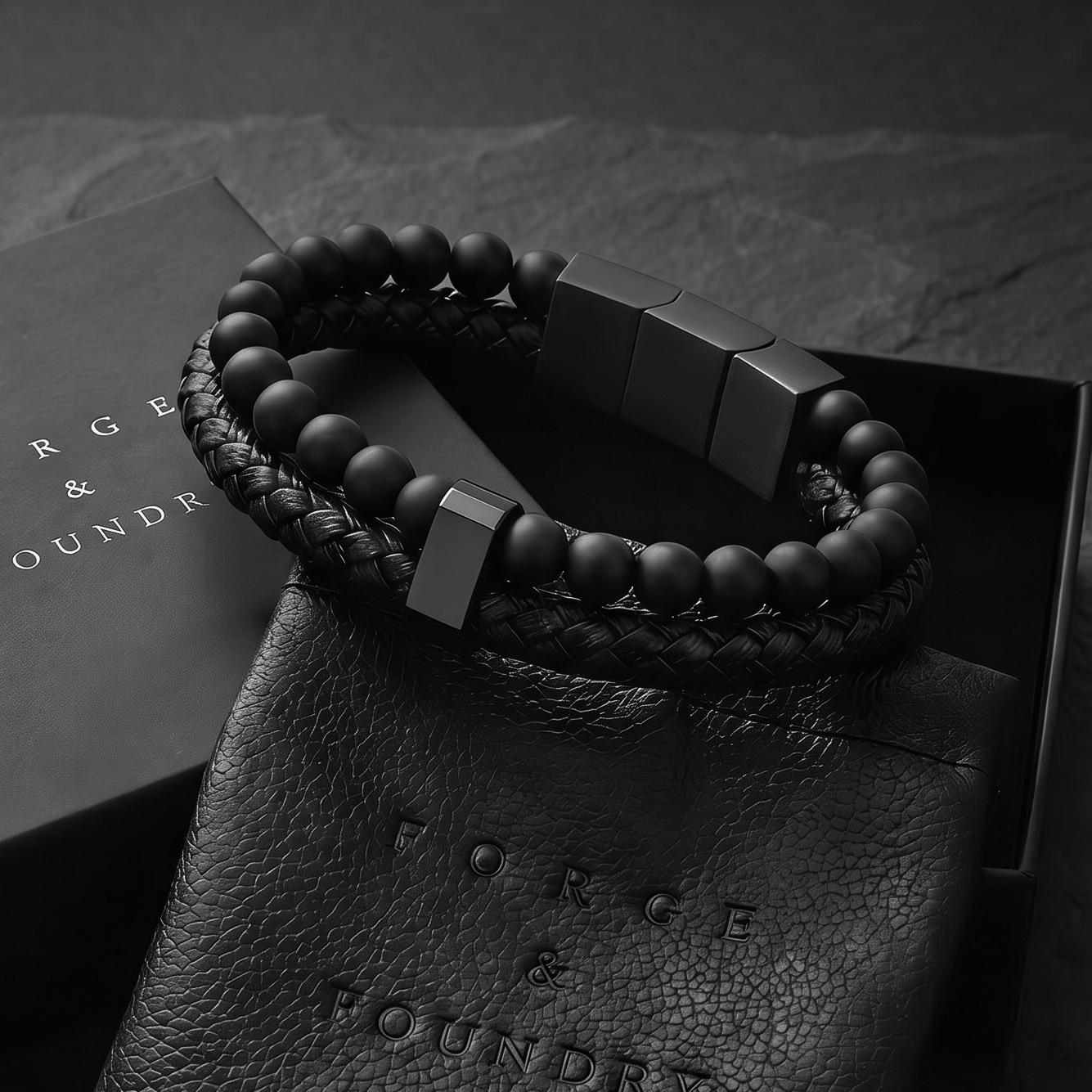 PERSONALISED VALEN [LEATHER & BEAD] - Forge & FoundrybraceletForge & Foundry