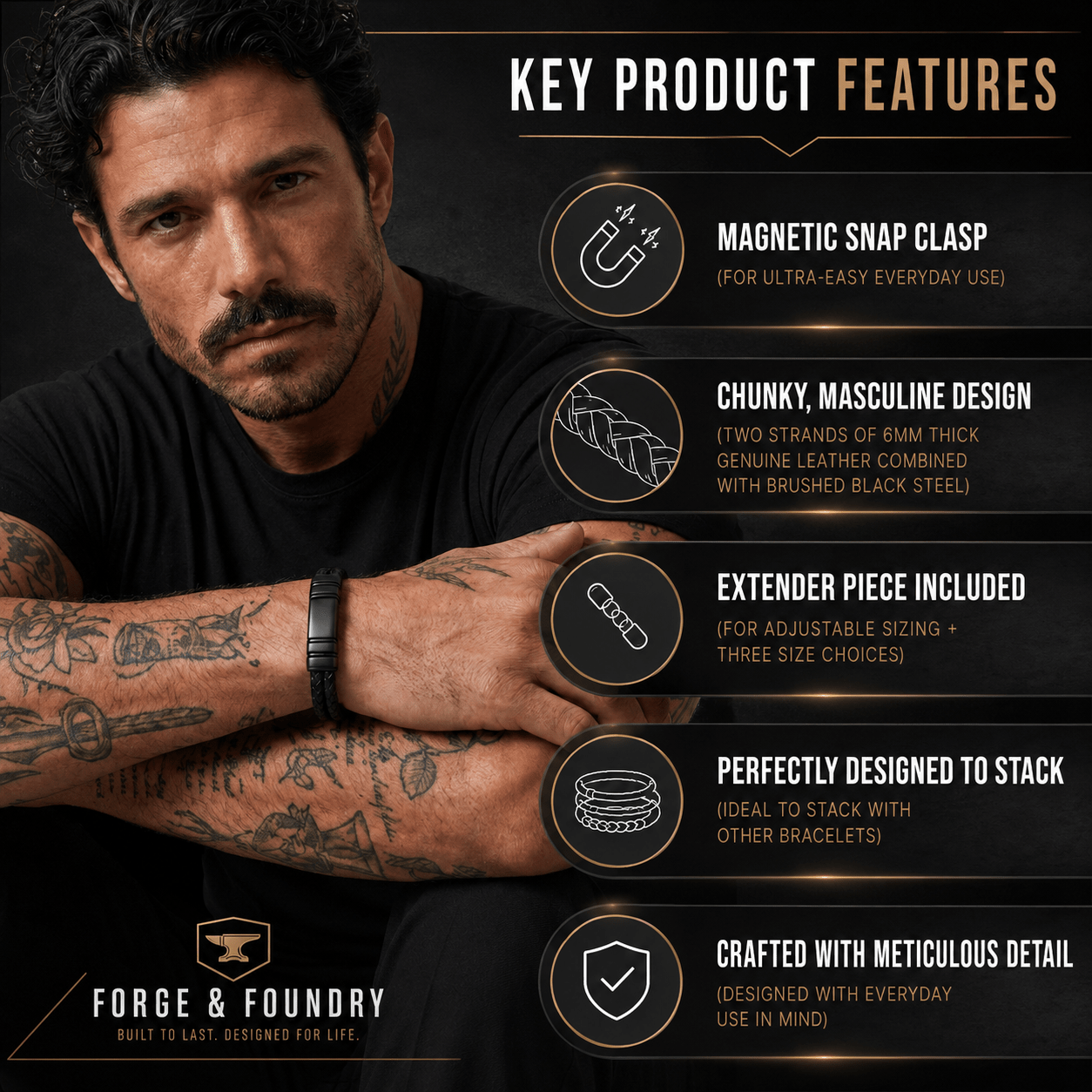 PERSONALIZED NAVARRO BRACELET - Forge & FoundrybraceletForge & Foundry