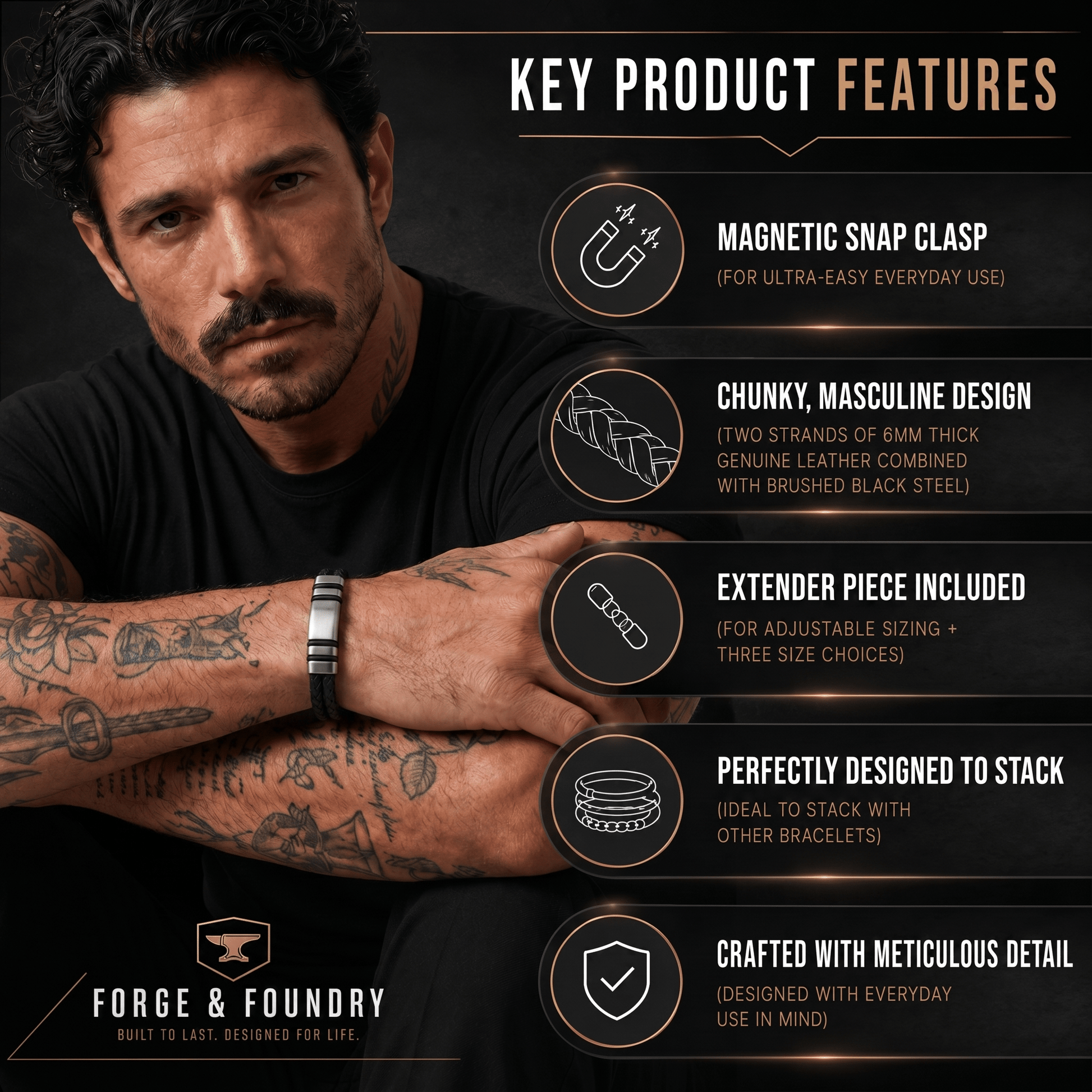PERSONALIZED NAVARRO BRACELET - Forge & FoundrybraceletForge & Foundry