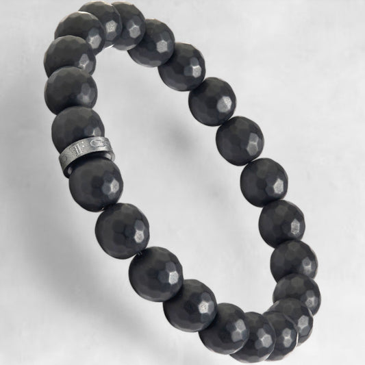 PINDAR [10MM FACETED BEAD - BLACK] - Forge & FoundryBeadForge & Foundry