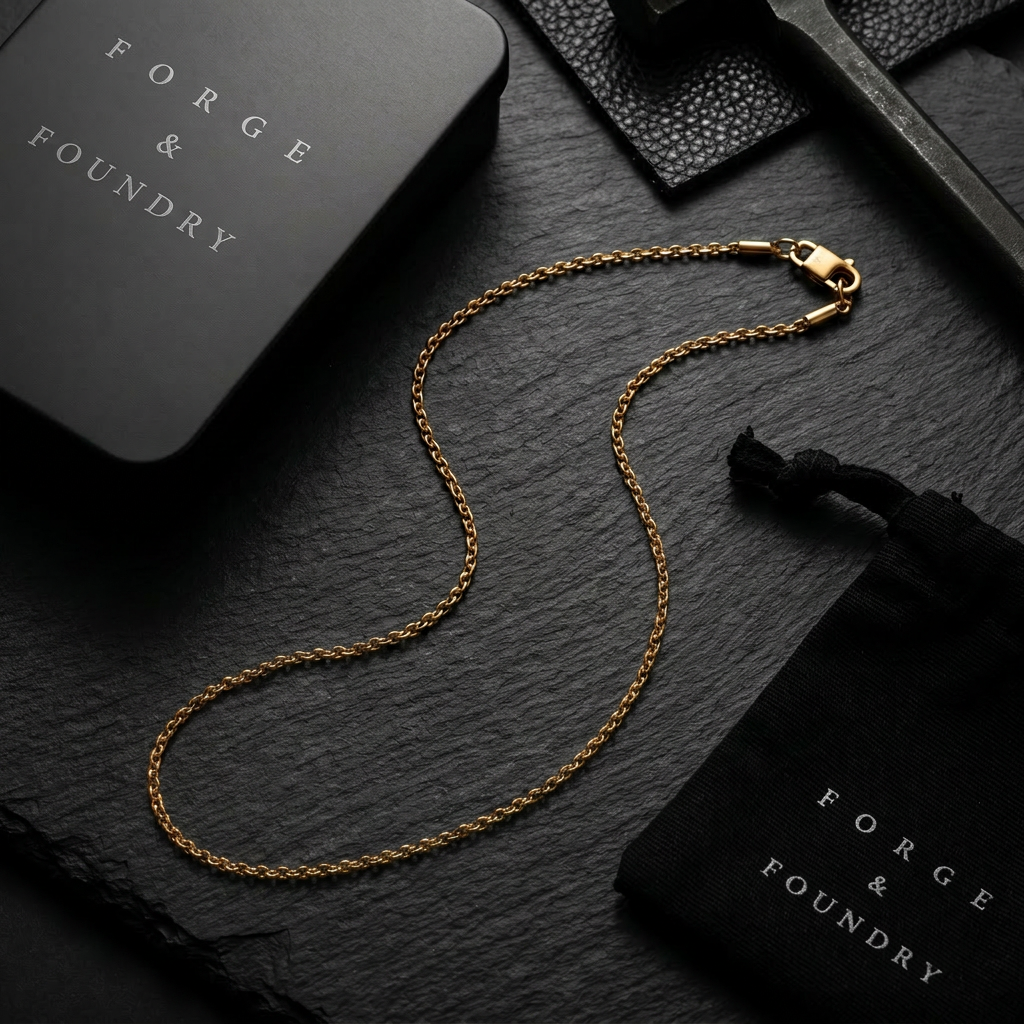 HATTON [MINIMALIST GOLD OVAL CHAIN]