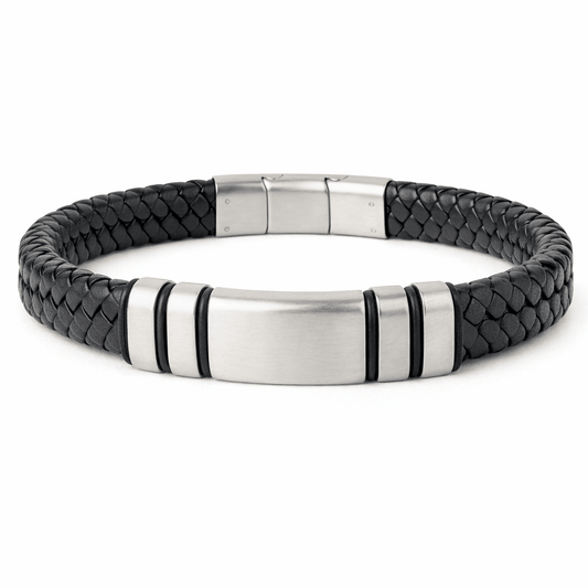 Special Replacement Service - Navarro [Single Leather - Silver - Personalized] - Forge & FoundrybraceletForge & Foundry