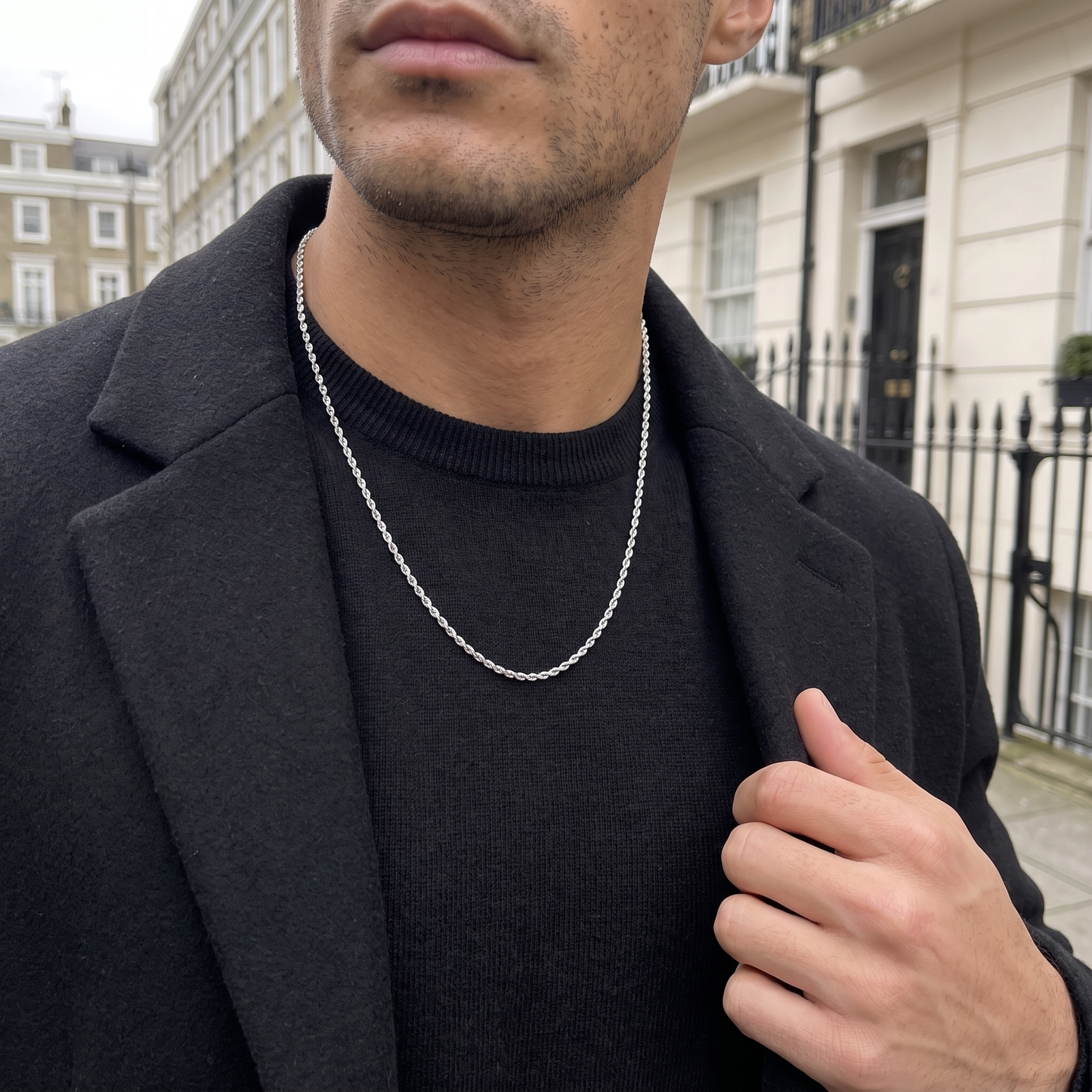 HATTON [MINIMALIST SILVER ROPE CHAIN]