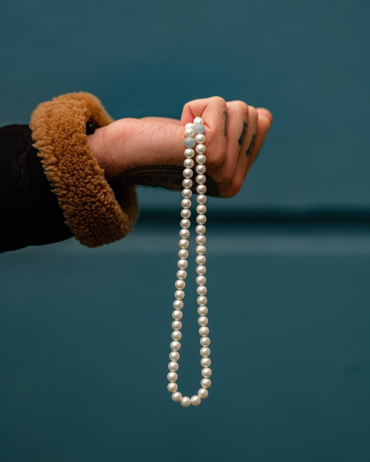 FORTIER [8MM PEARL NECKLACE - AQUAMARINE] - Forge & FoundryPearlForge & Foundry