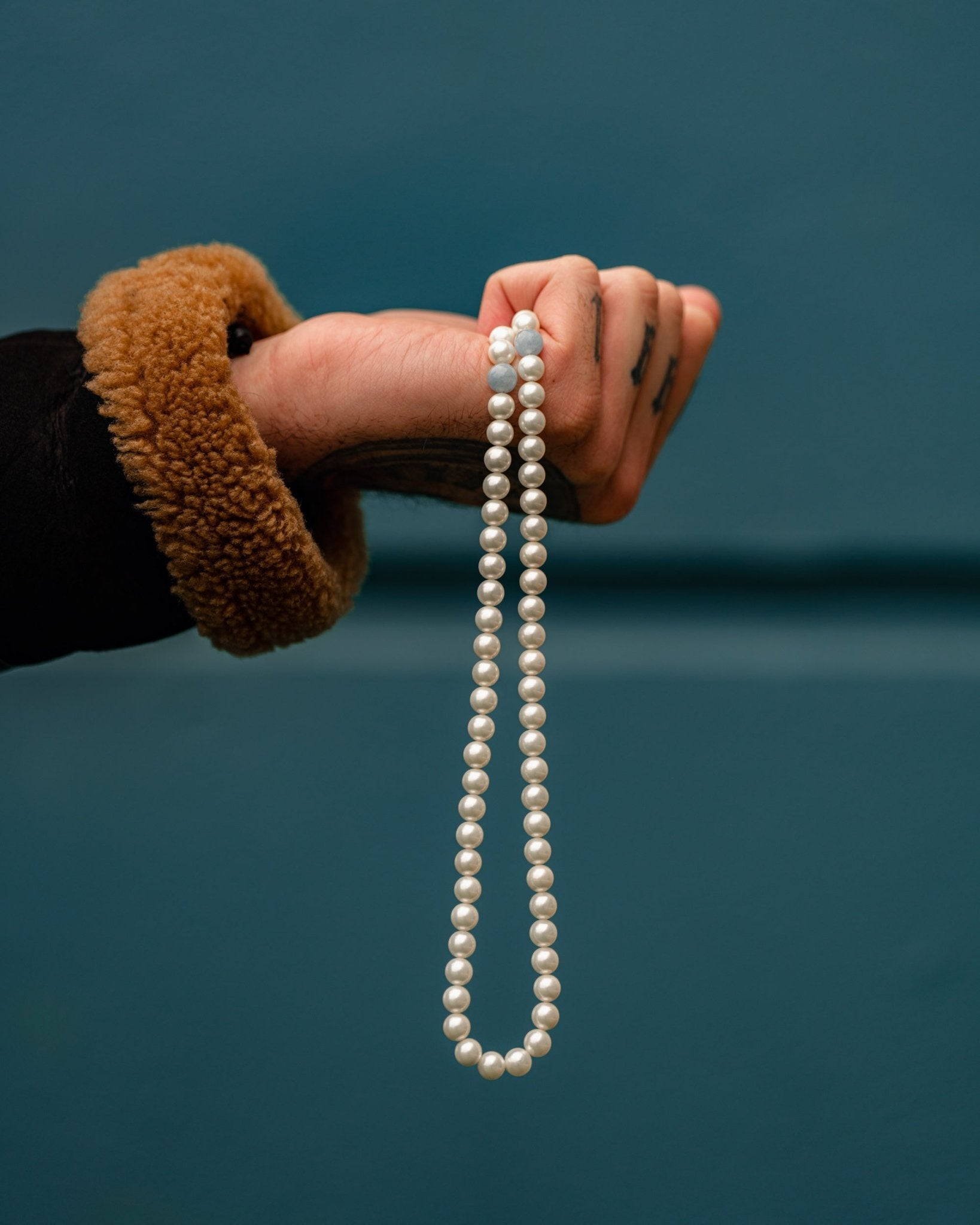 FORTIER [8MM PEARL NECKLACE - AQUAMARINE] - Forge & FoundryPearlForge & Foundry
