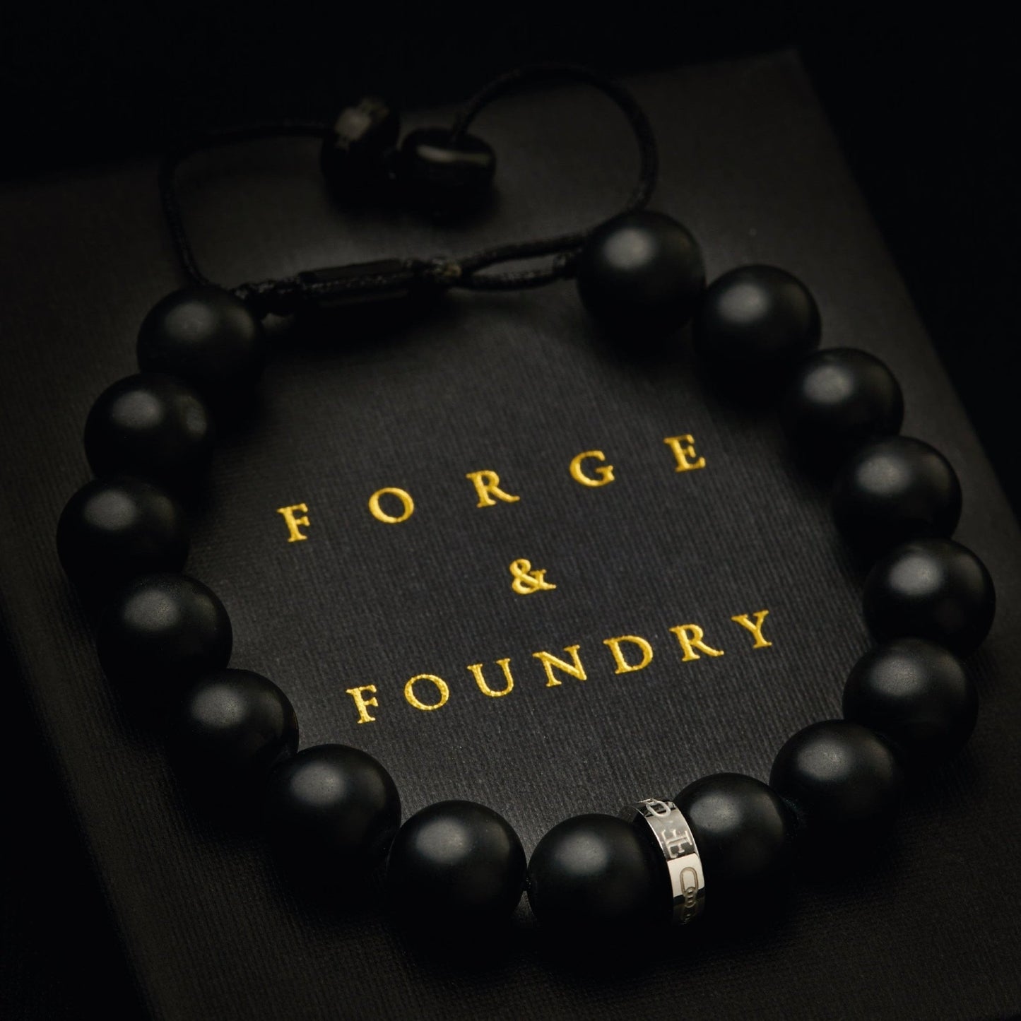 NAPIER [10MM ONYX - SILVER] - Forge & FoundryBeadForge & Foundry