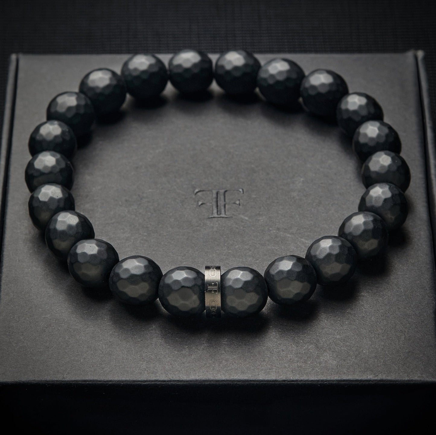 PINDAR [10MM FACETED BEAD - BLACK] - Forge & FoundryBeadForge & Foundry
